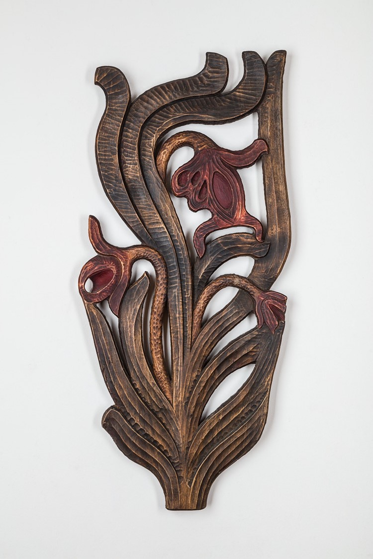 image of a sculpture in wood from the Flowers series